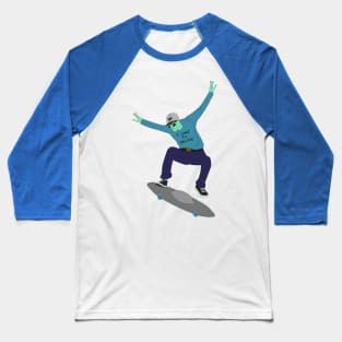 Alien Skater Baseball T-Shirt